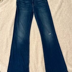 7 For All Mankind Dojo Blue Flare Jeans